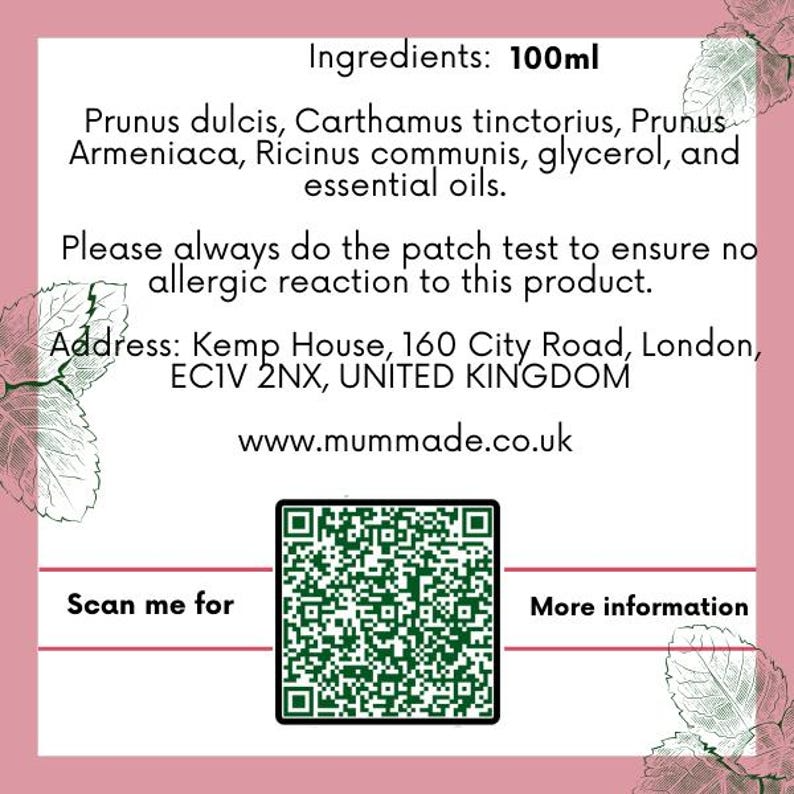 MumMade Organic Non-Greasy Body Oil | Handmade Natural Moisturizing Oil in Rose, Orange, and Lavender Scents